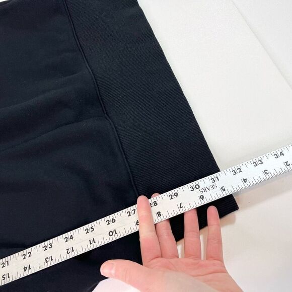 Athleta Cozy Karma Sweatshirt Dress Womens XS Black 1/4 Zip Mock Neck Drawstring - Picture 4 of 12